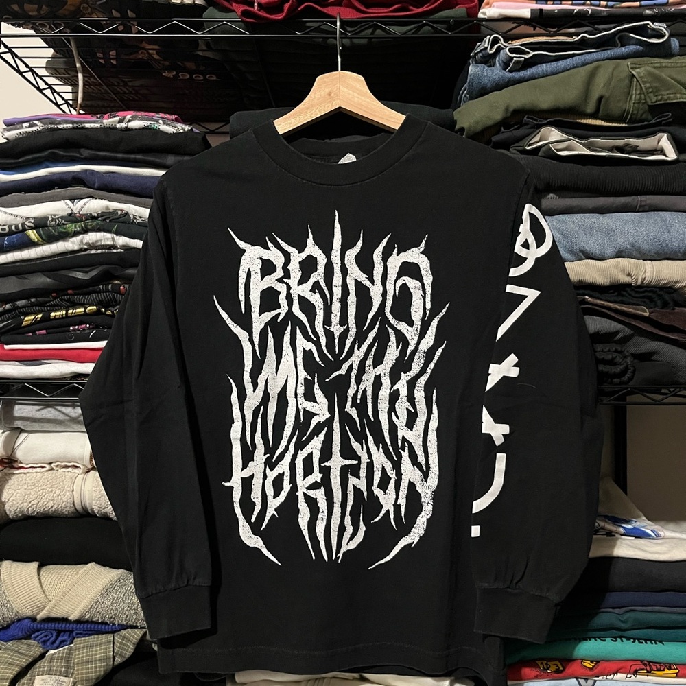 Alstyle Black and White Graphic Long Sleeve Tee